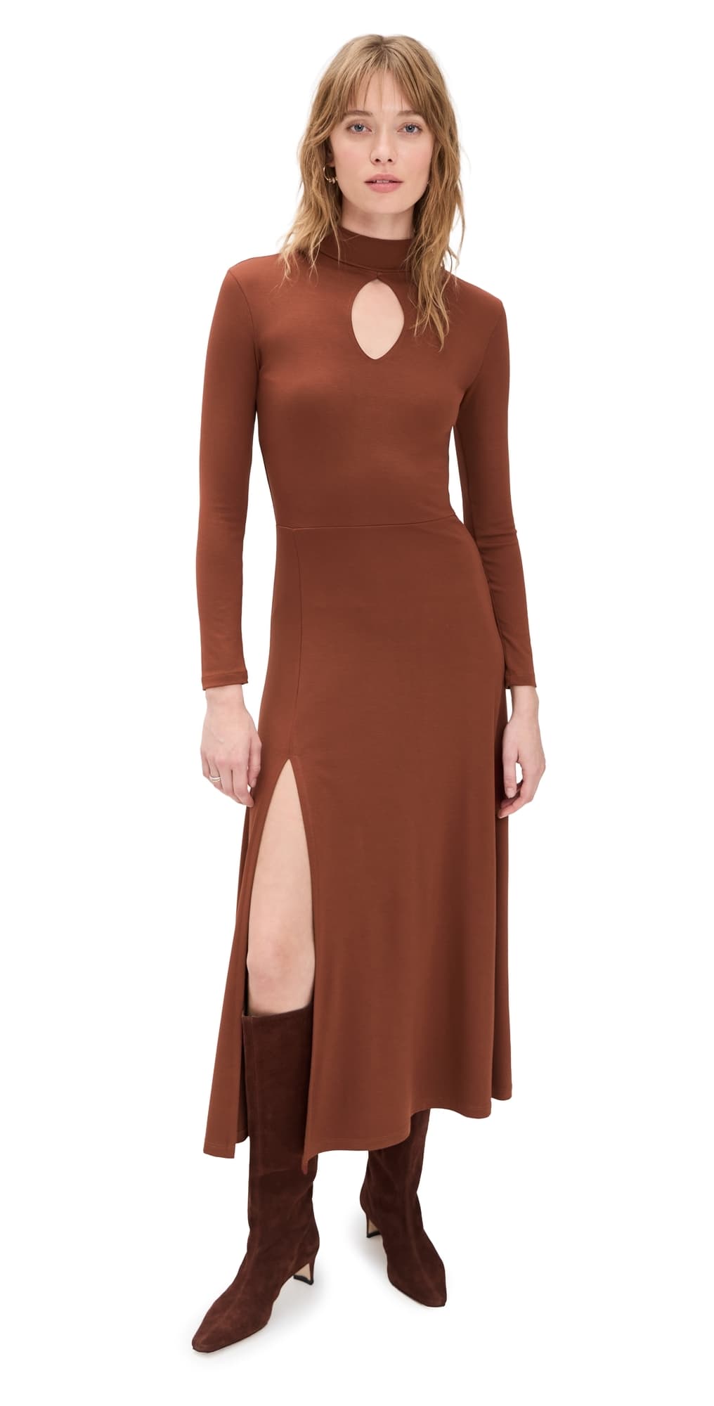LE BOP Ashley Ponte Dress Cognac