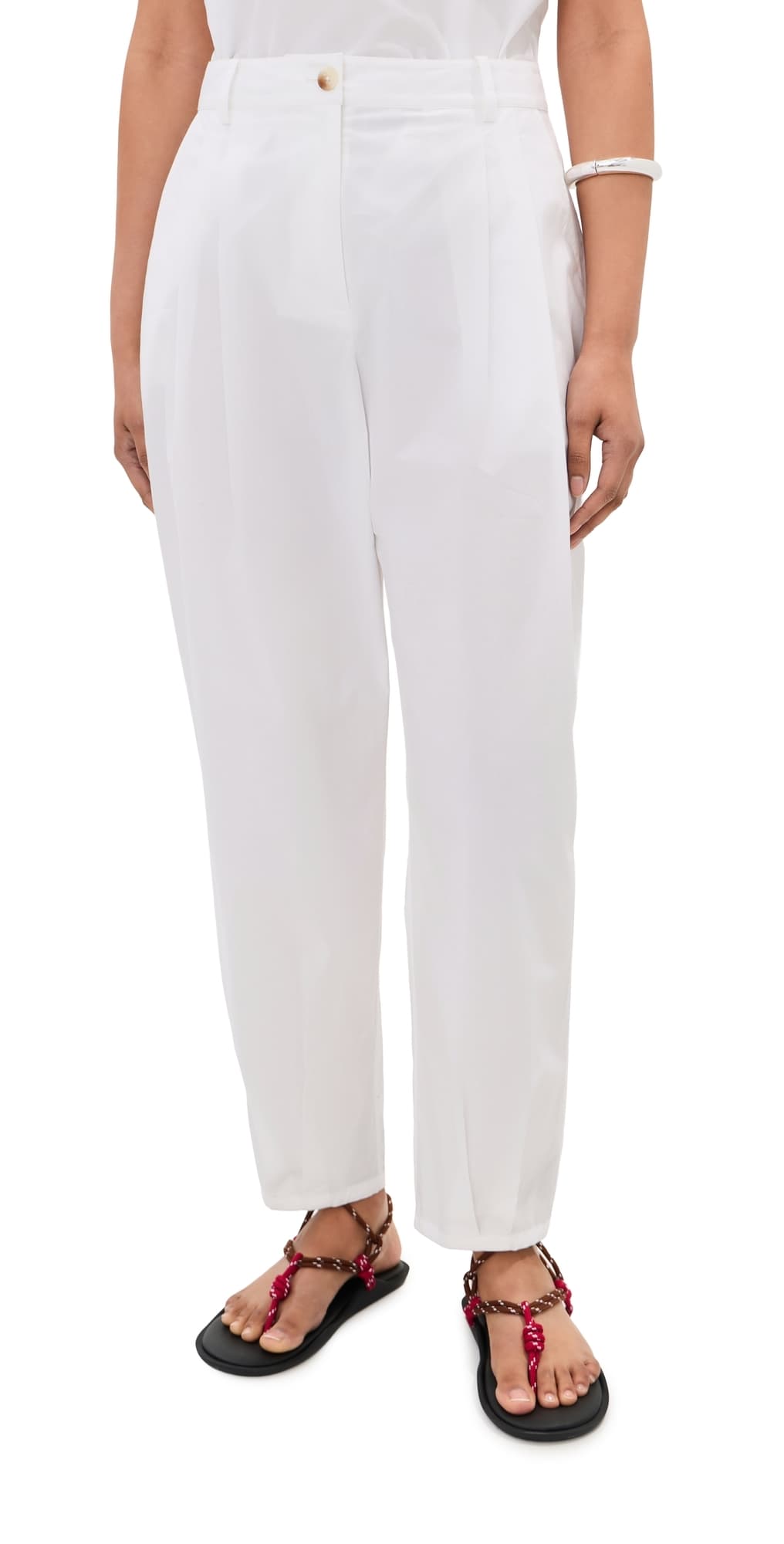 LE BOP Wilder Poplin Pants White