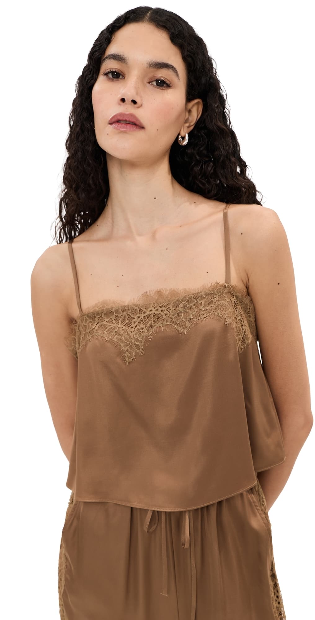LE BOP Sienna Satin Top Hazelnut