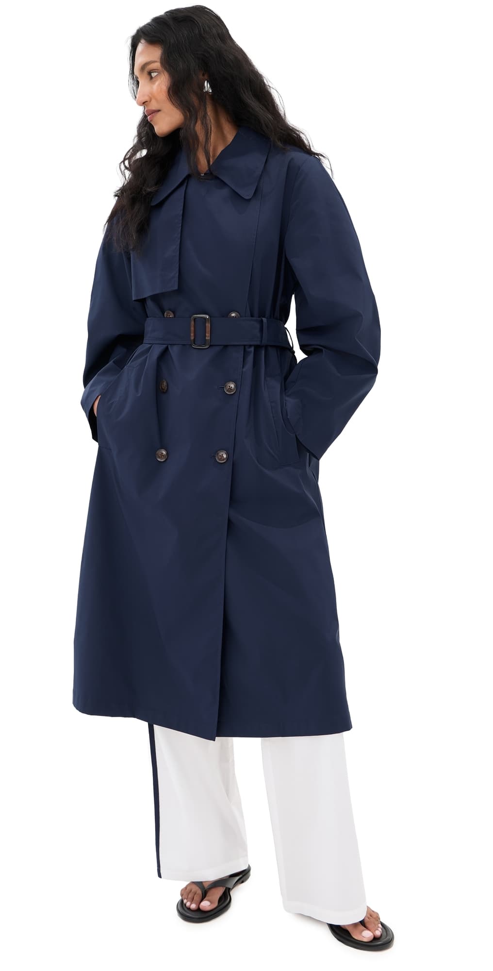 LE BOP Toby Trench Coat Maritime Blue