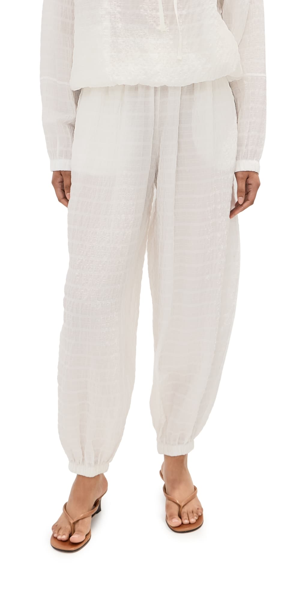 LE BOP Andi Oversized Balloon Pants White