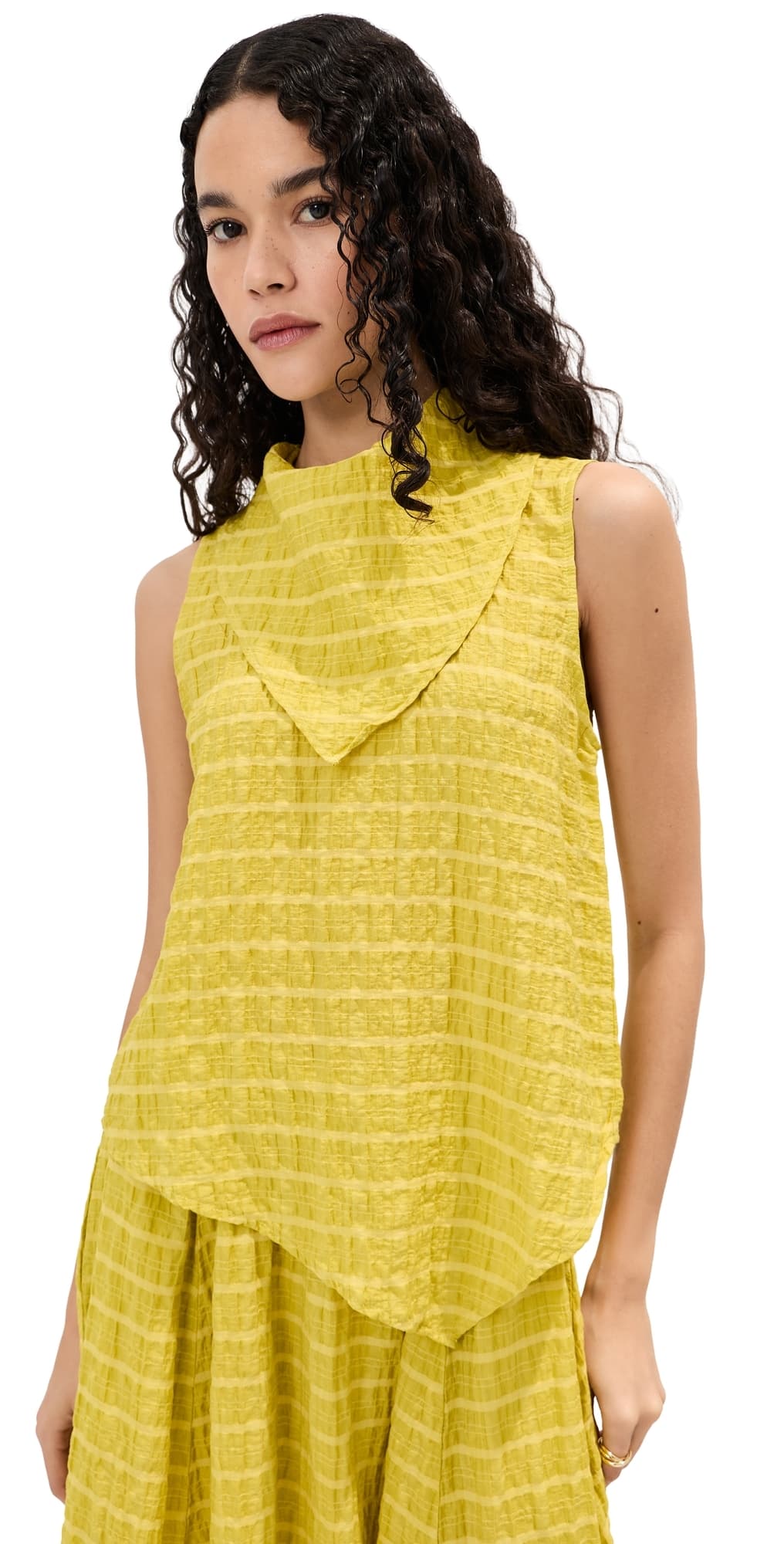 LE BOP Riley Blouse Chartreuse