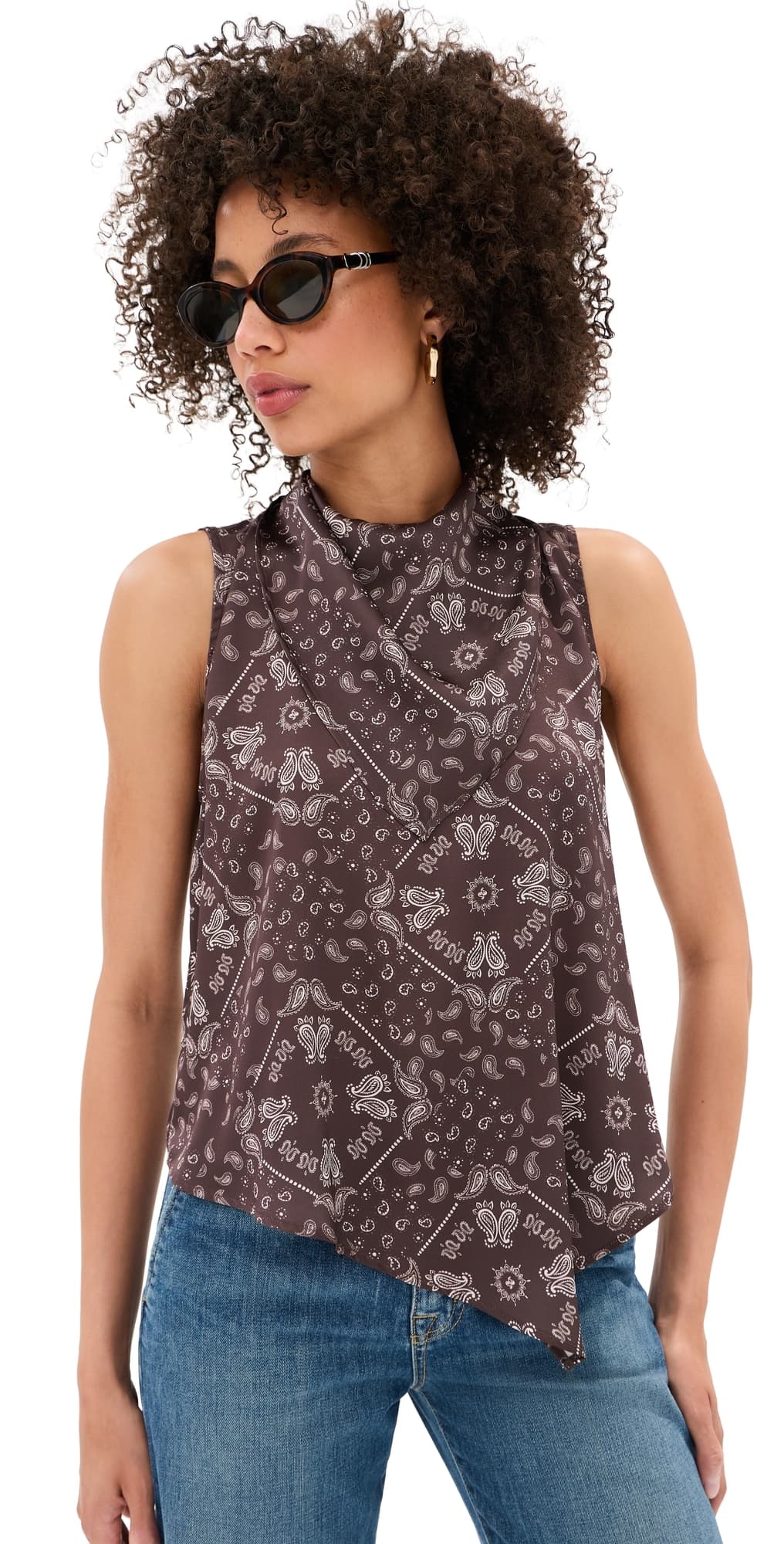 LE BOP Riley Blouse Brown Bandana