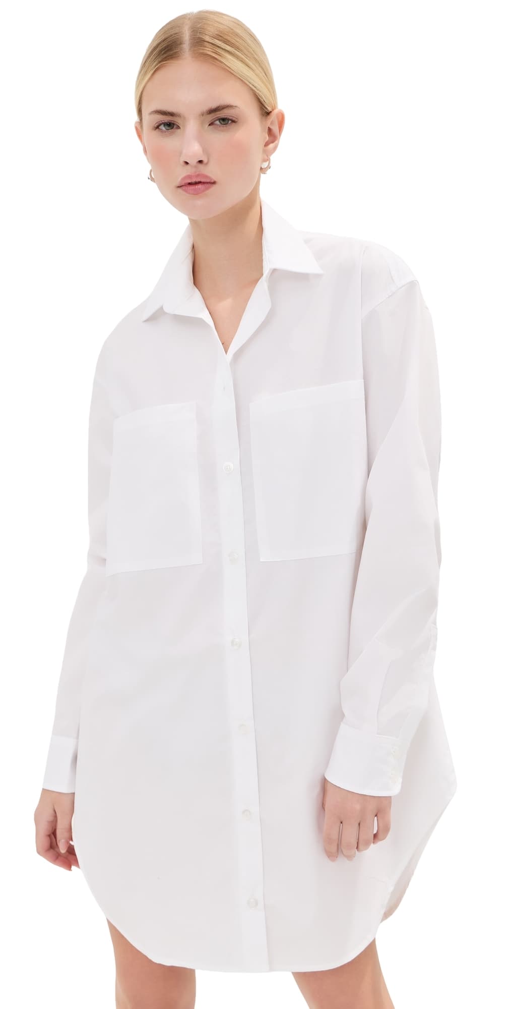 LE BOP Francesca Shirt Dress White