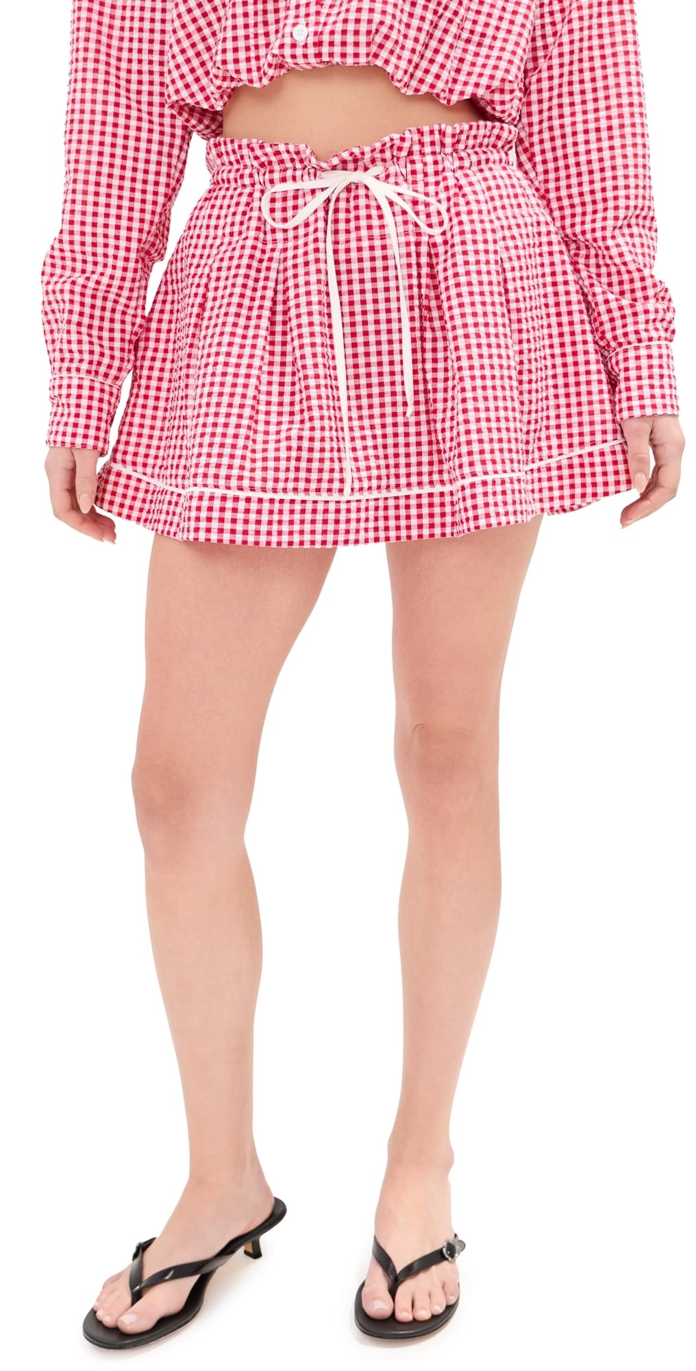 LE BOP Madeline Mini Skirt Red Check