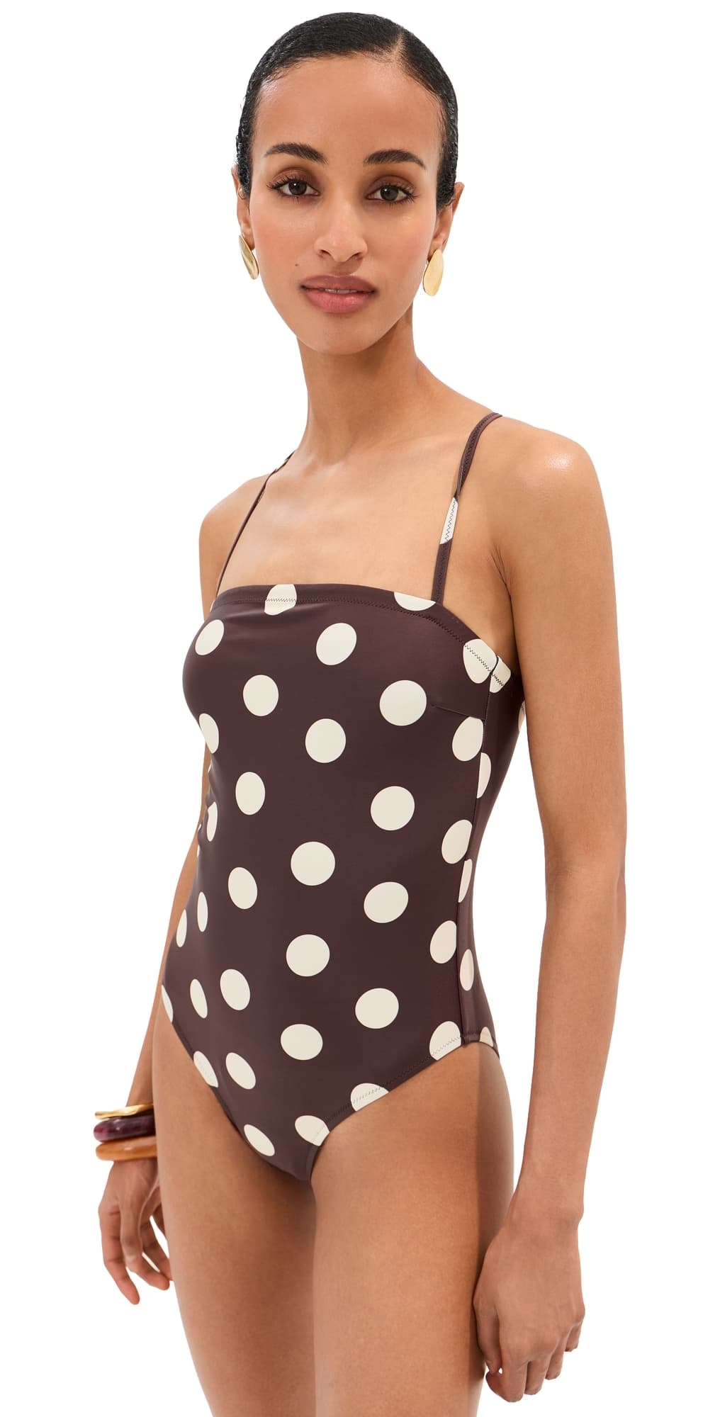 LE BOP Square Neck One Piece Polka Dot
