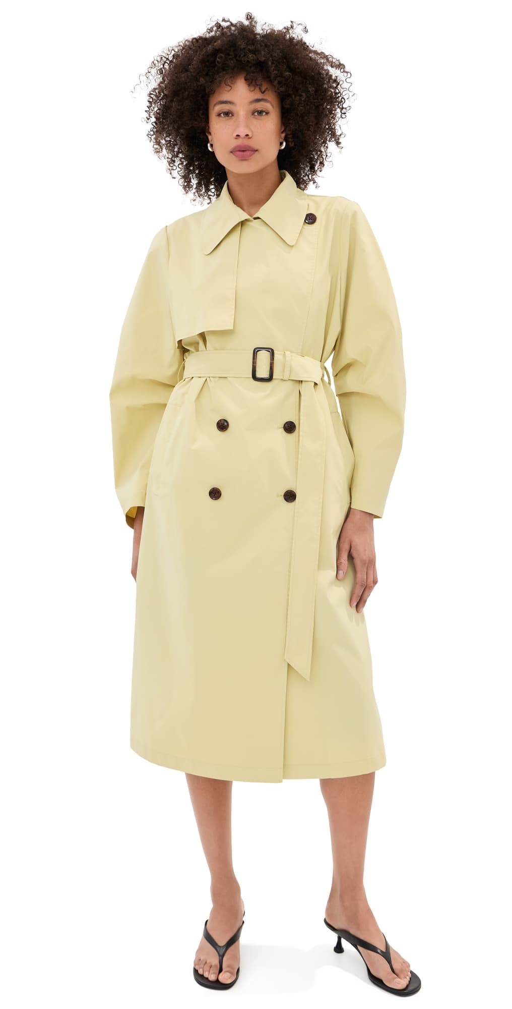 LE BOP Toby Trench Coat Honeydew