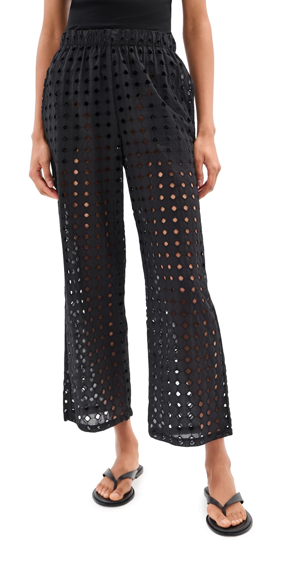 LE BOP Riviera Crop Pants Black
