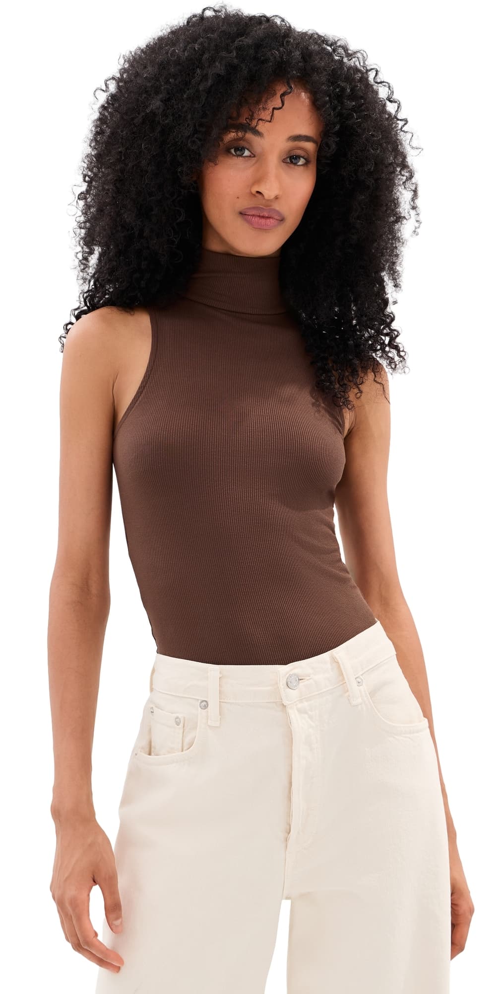 LE BOP Carolyn Thong Bodysuit Chocolate