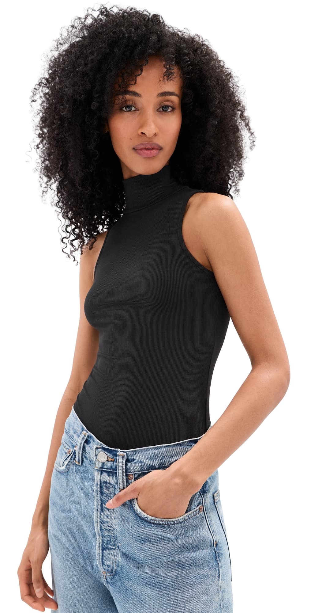 LE BOP Carolyn Thong Bodysuit Black