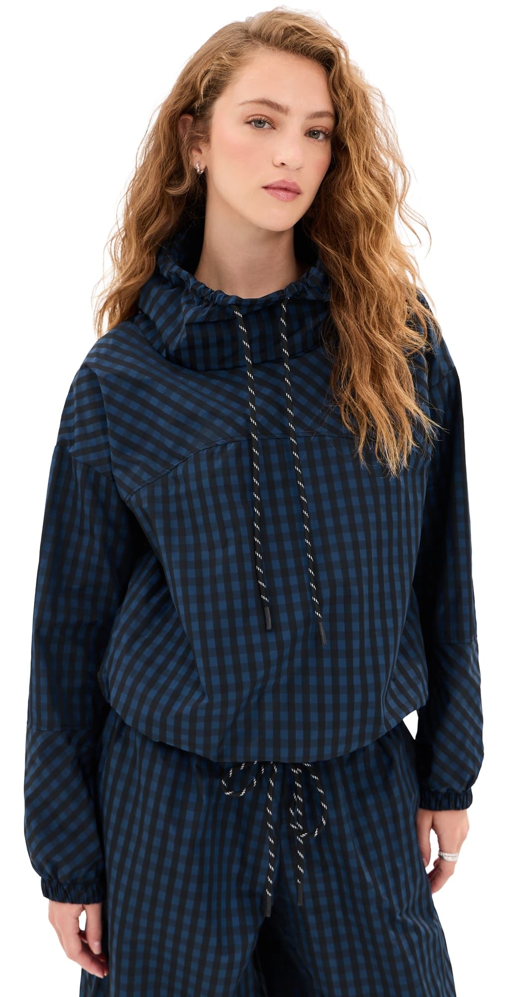 LE BOP Carson Anorak Black/Blue Gingham