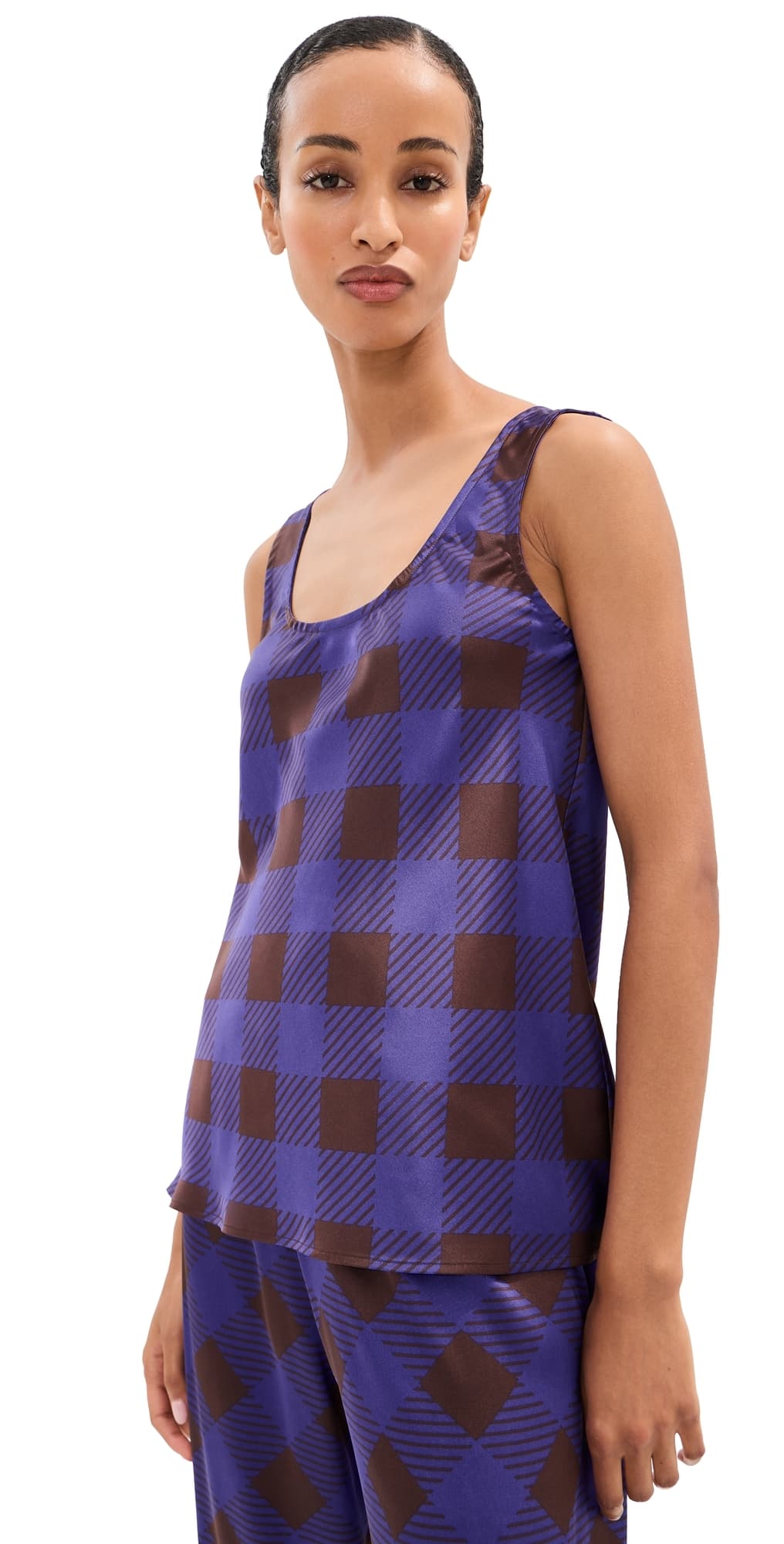 LE BOP Eames Tank Top Deep Iris/Brown
