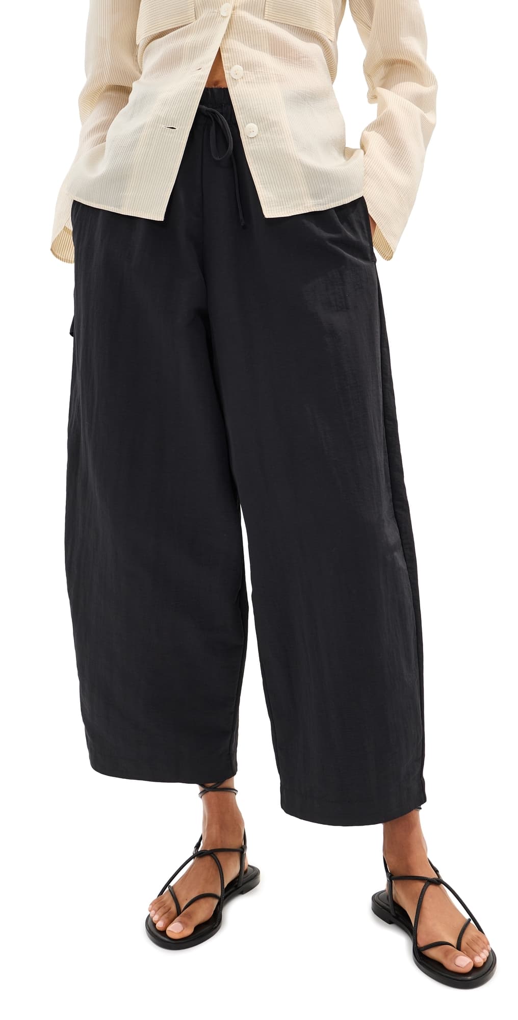 LE BOP Marcella Barrel Pants Black