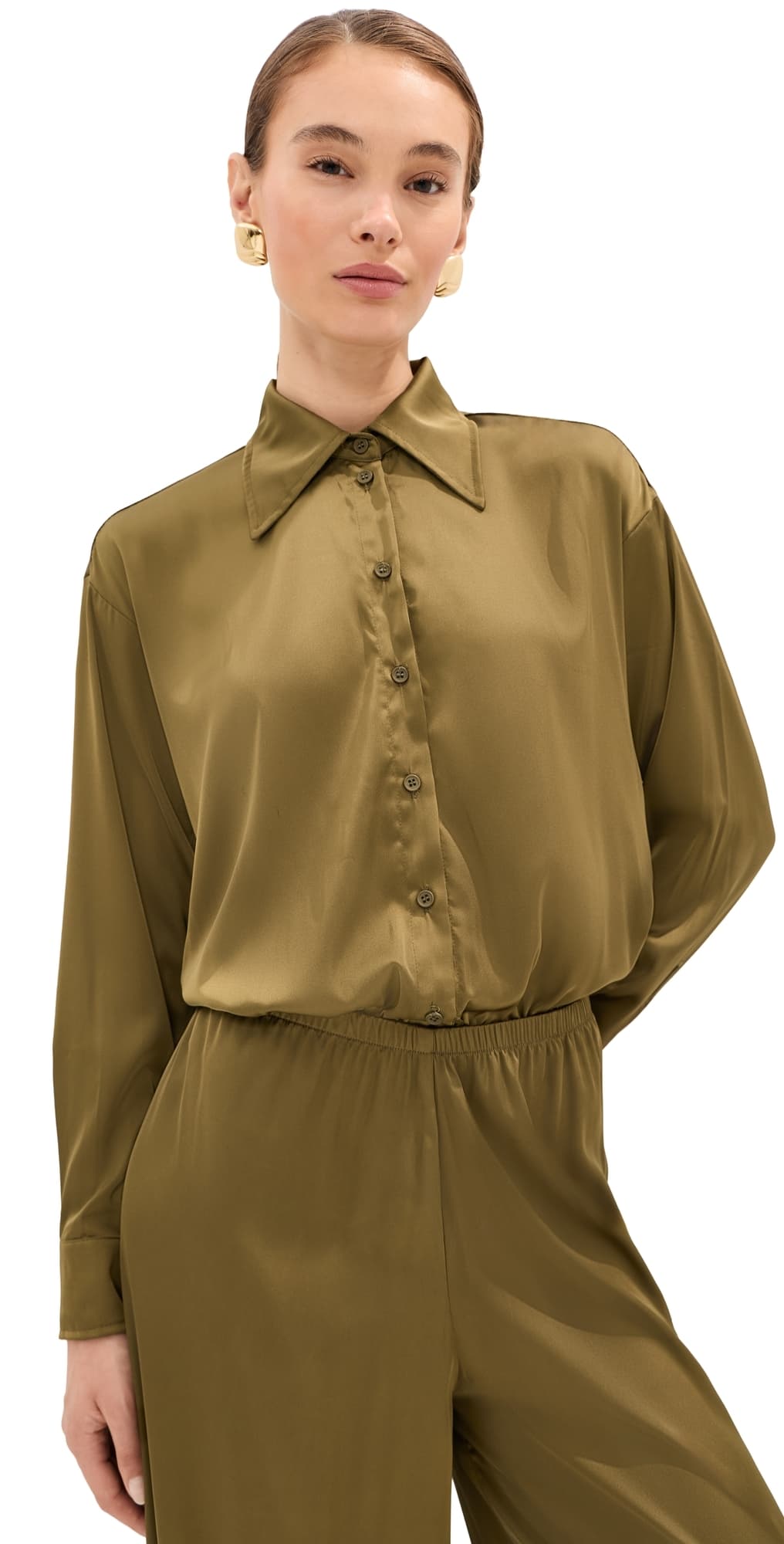 LE BOP Winnie Thong Bodysuit Olive