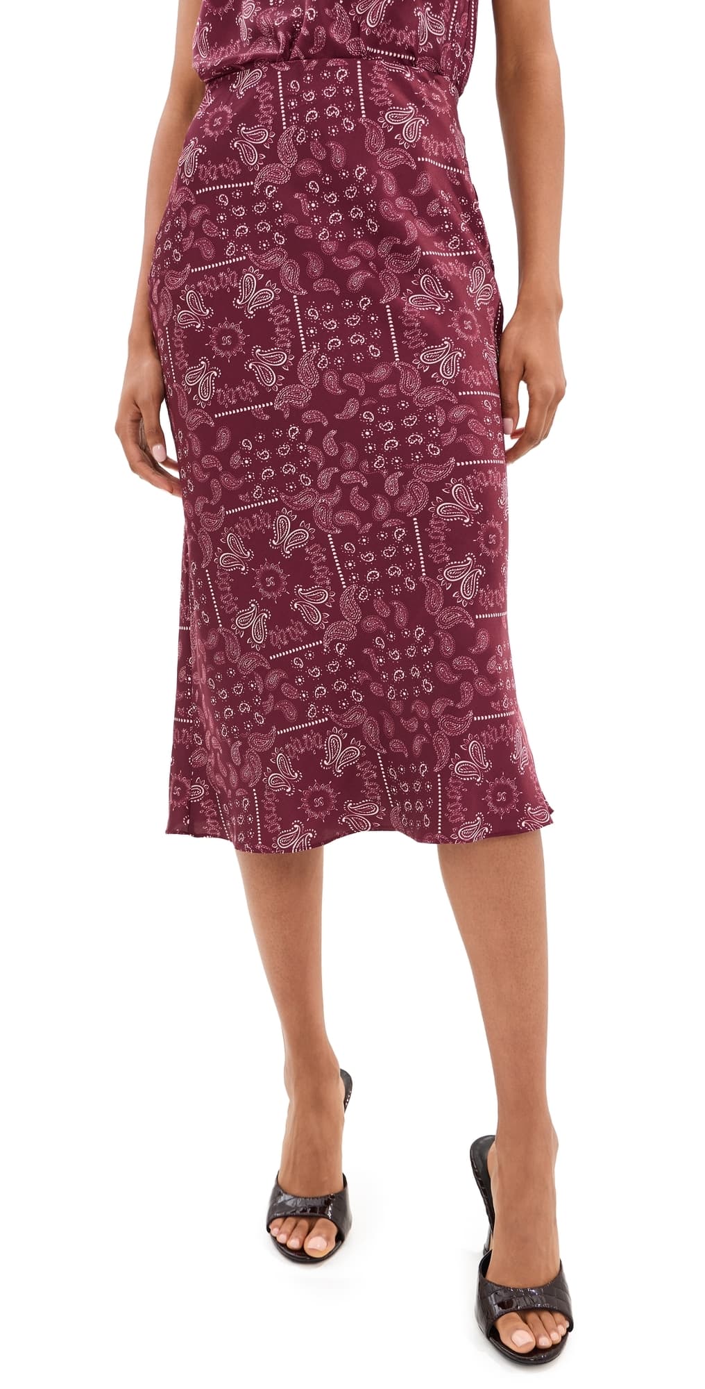 LE BOP Olive Midi Skirt Zinfandel