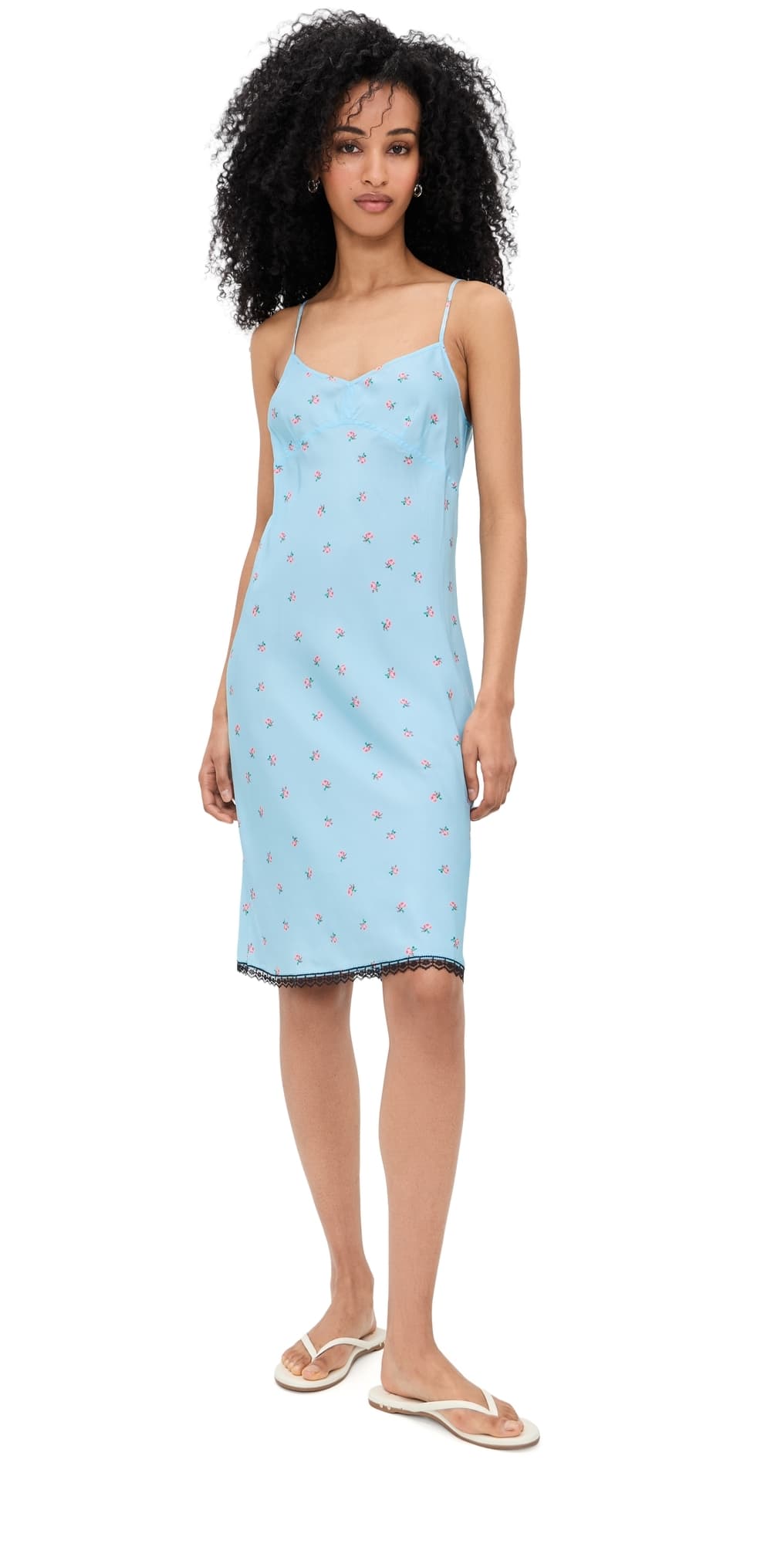 Lee Mathews Bluebell Slip Silk Dress Powder