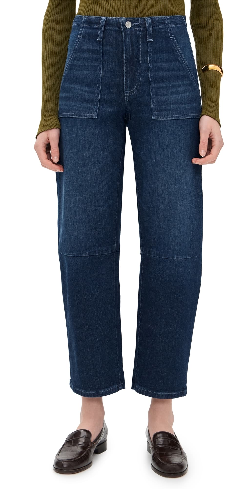 LE JEAN Utility Soft Barrel Jeans Zoe