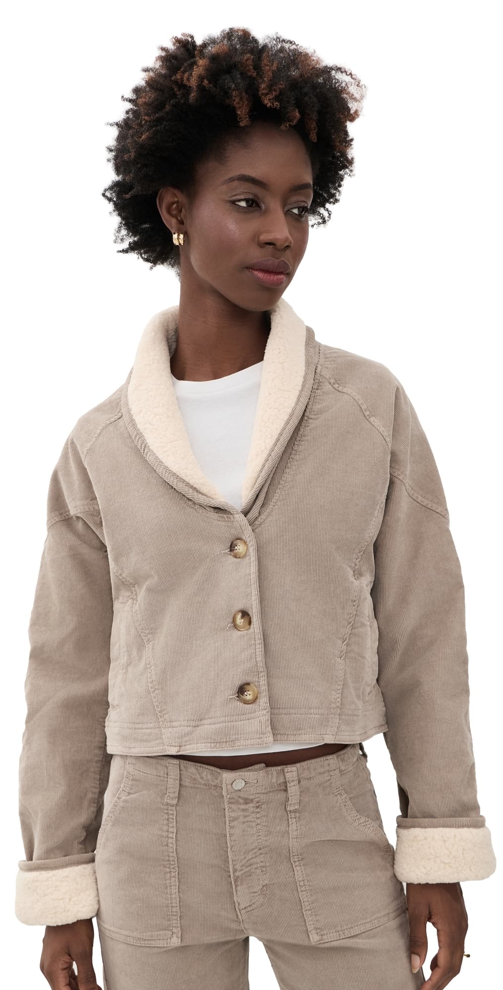 LE JEAN Corduroy Eden Jacket Soft Taupe