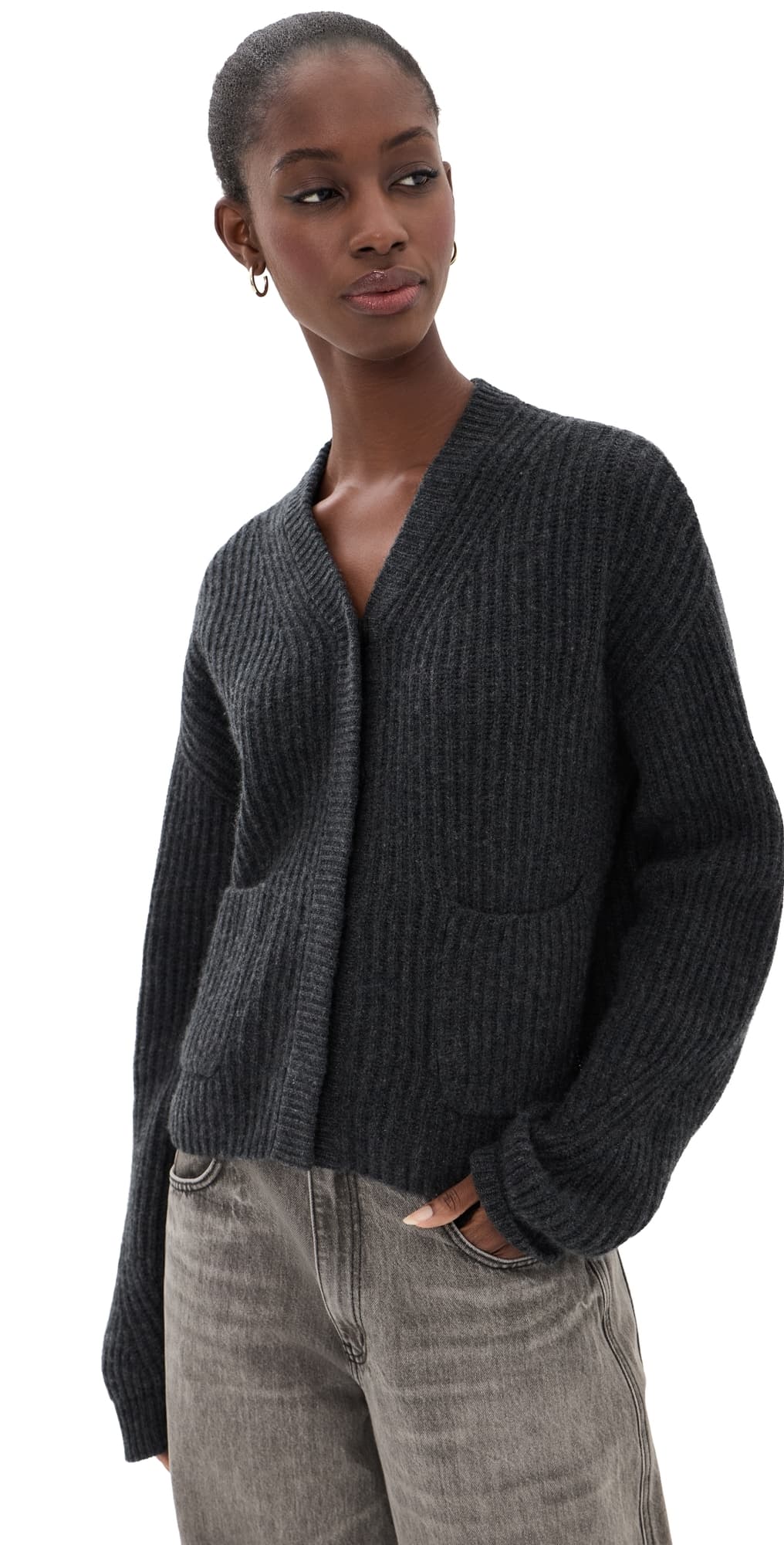 Le Kasha Bresil Cashmere Cardigan Charcoal