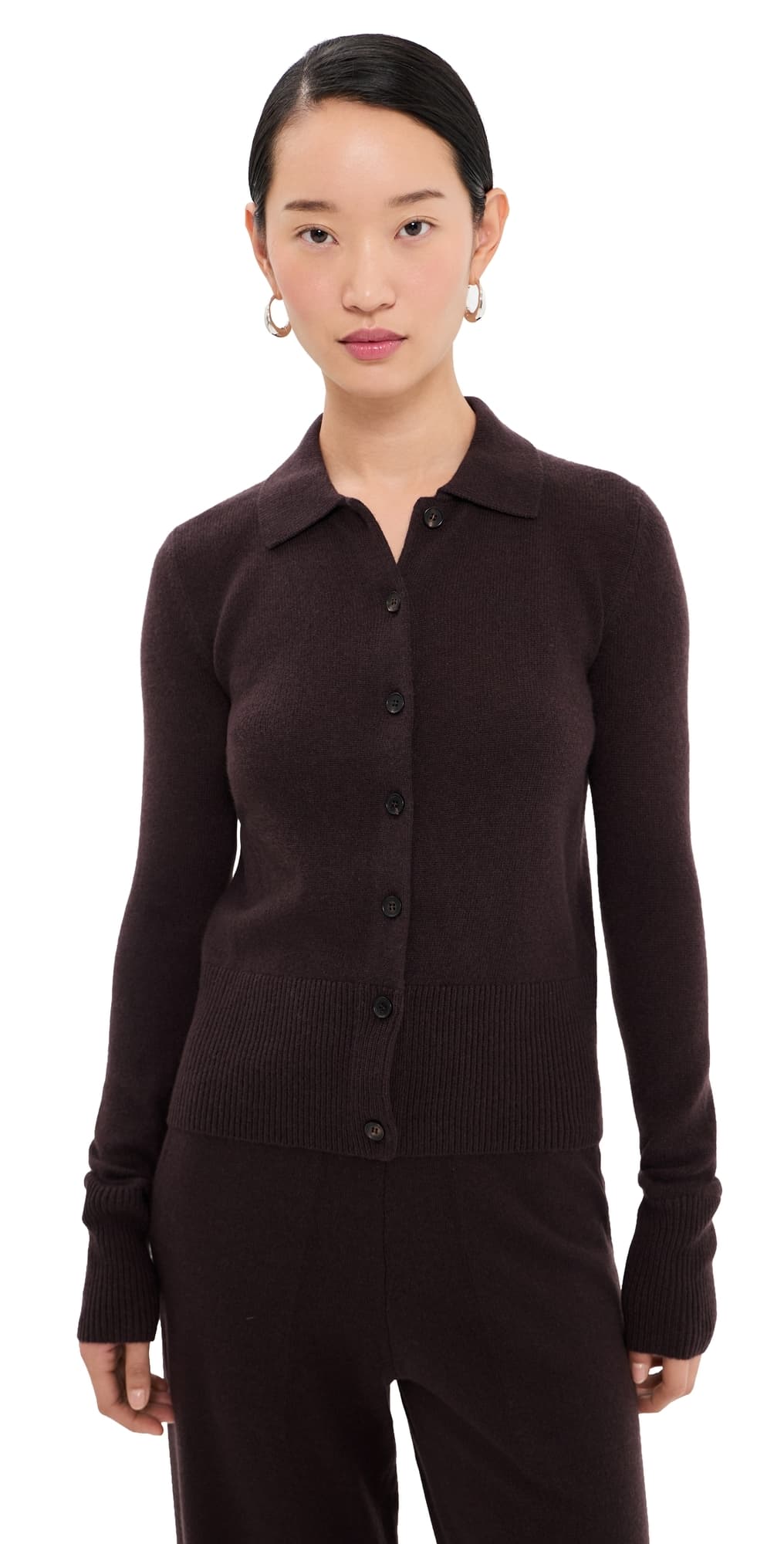 Le Kasha Fraga Cashmere Cardigan Prune