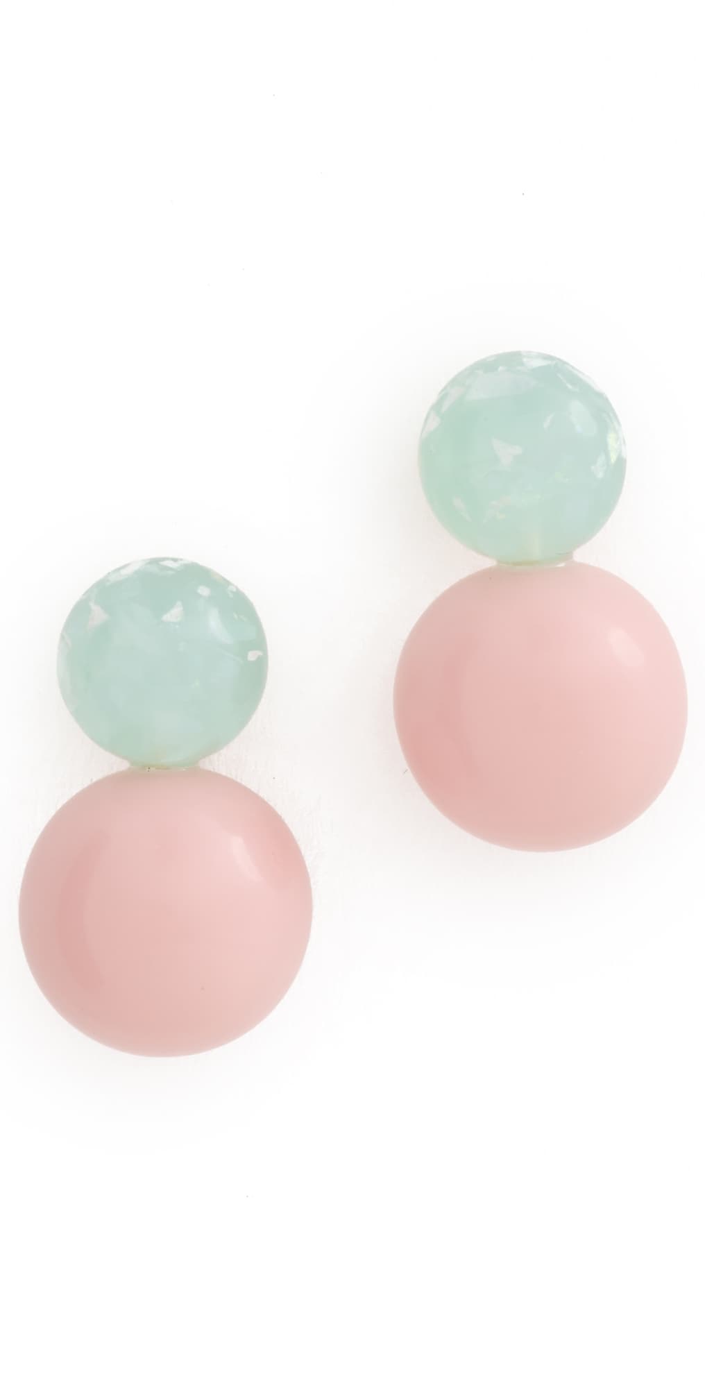 Lele Sadoughi Oasis Double Drop Earrings Blush Opal