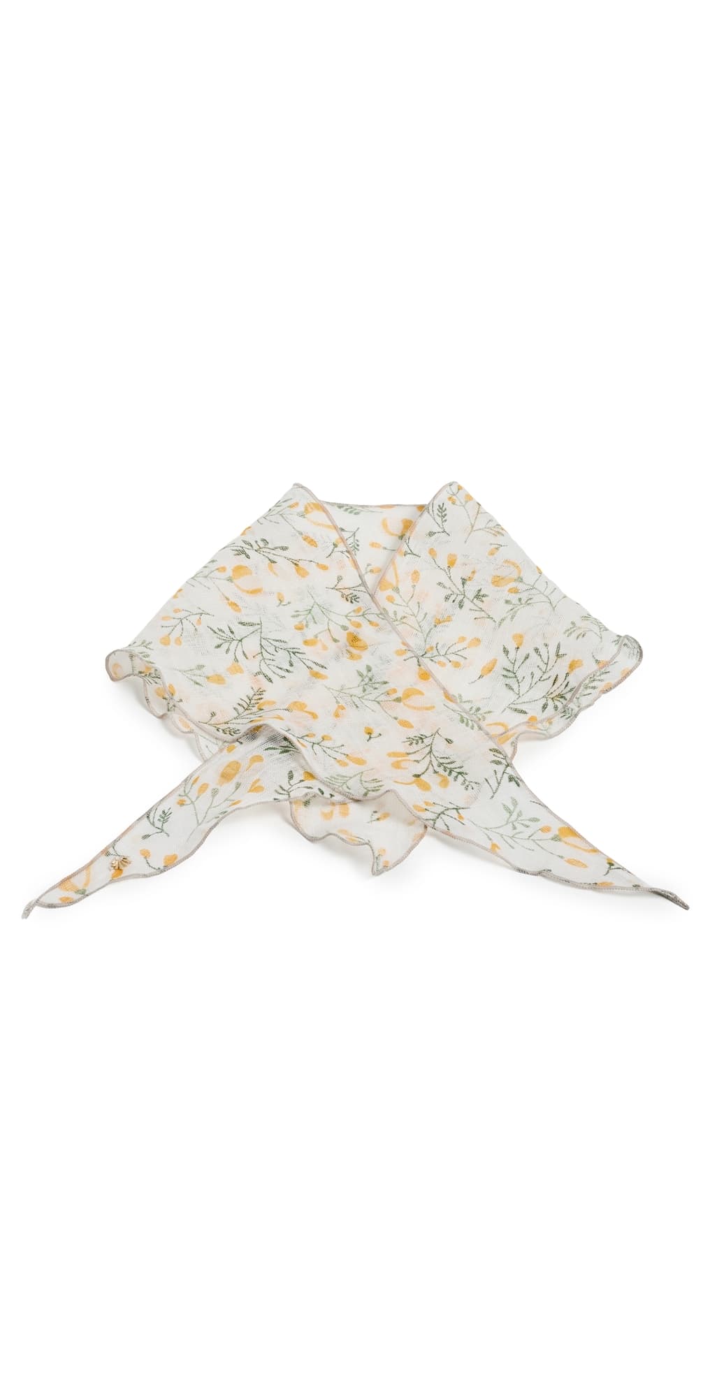 Lele Sadoughi Linen Triangle Scarf Sunshine Floral