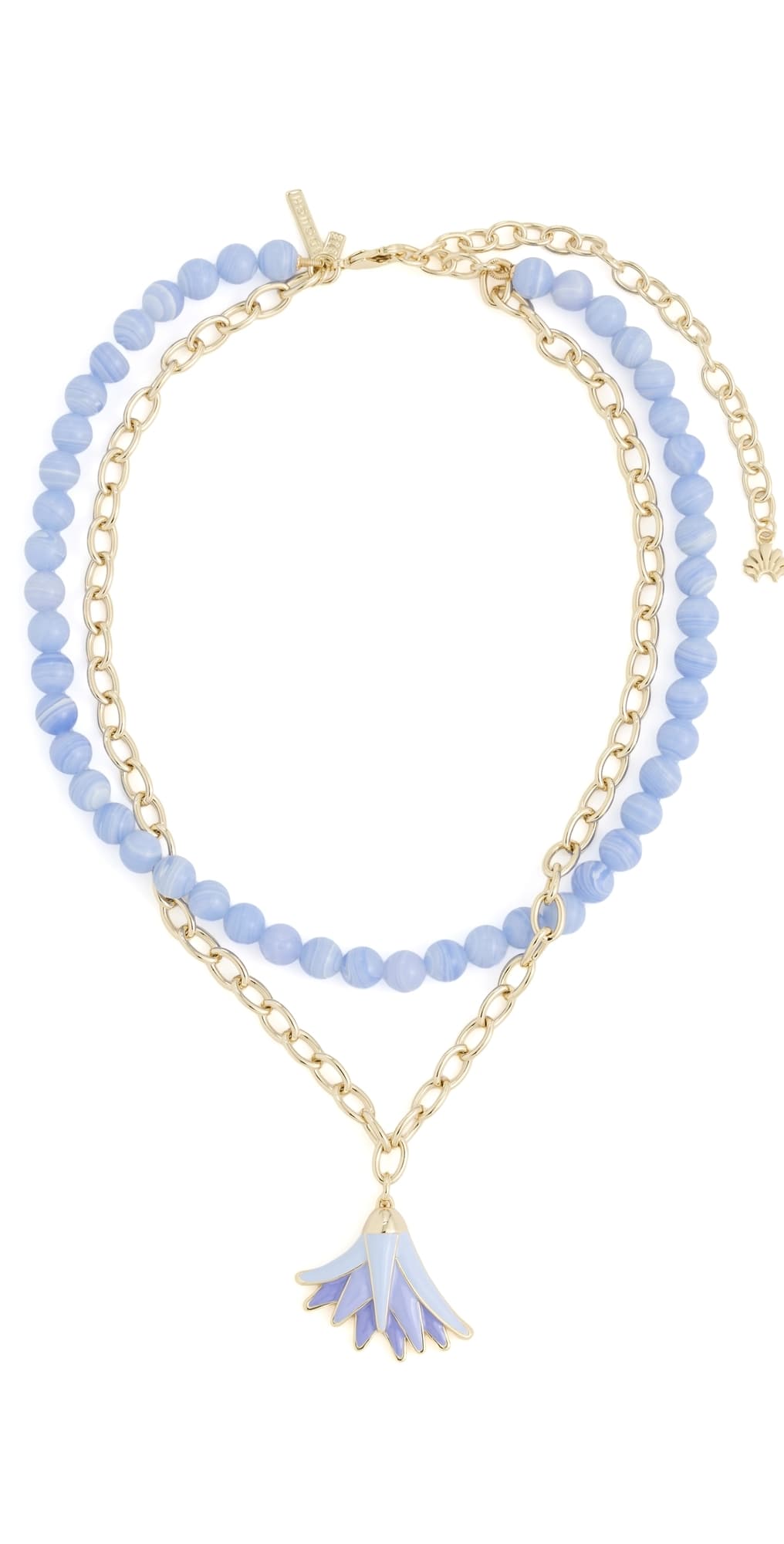 Lele Sadoughi Enamel Lotus Necklace Lavender · One Size