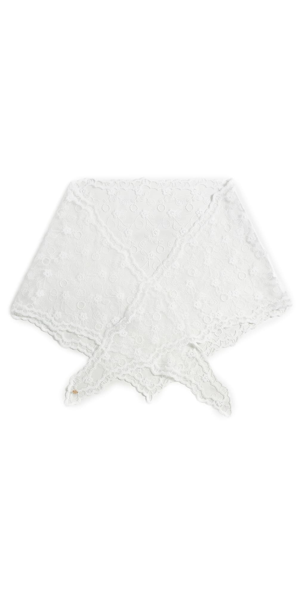 Lele Sadoughi Audrey Lace Scarf White Floral · One Size