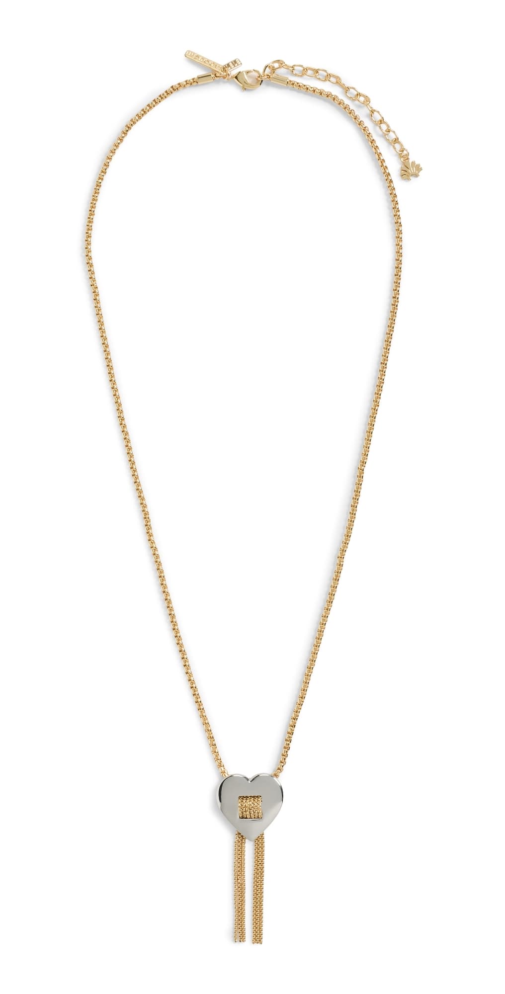 Lele Sadoughi Sweetheart Fringe Pendant Necklace Desert Metal