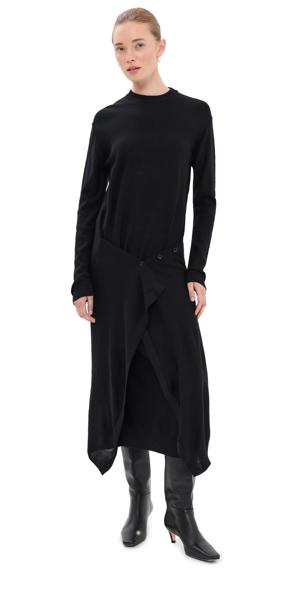 Lemaire Buttoned Dress Black