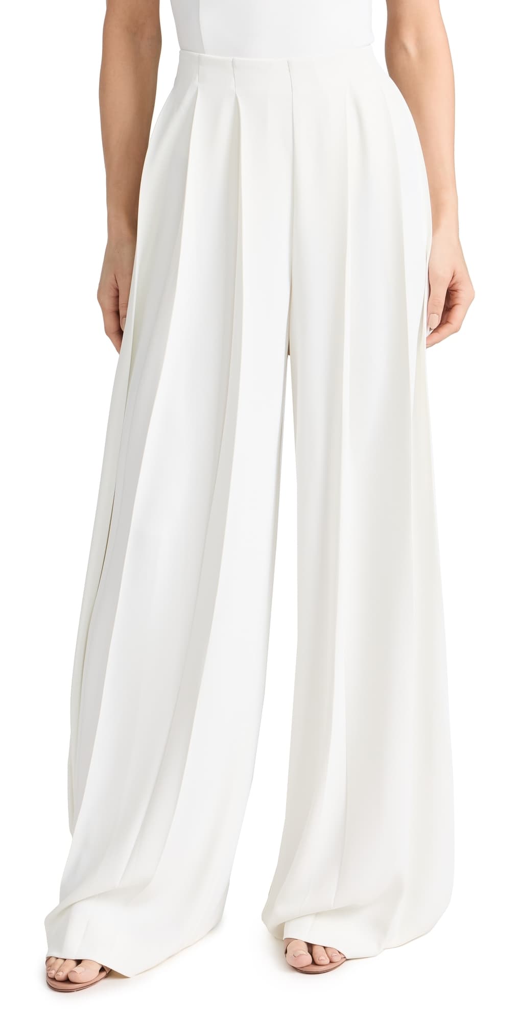 L'AGENCE Nova Pleated Pants Ivory