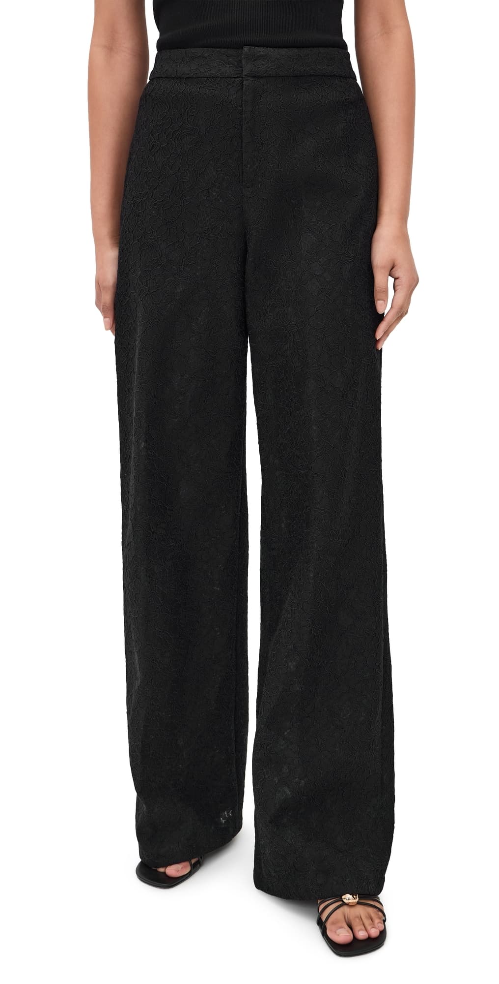 L'AGENCE Livvy Straight Leg Trousers Black