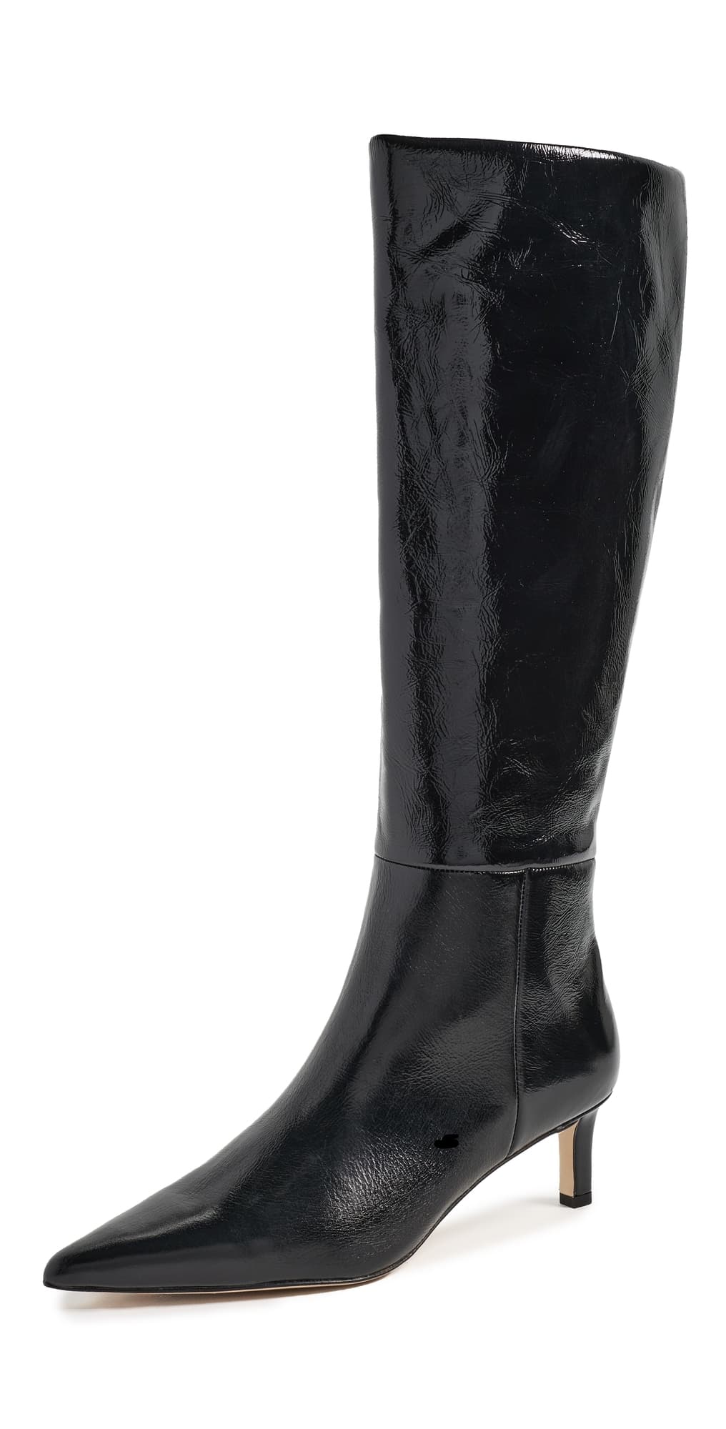 L'AGENCE Baxter II Boots Black Wrinkle Patent