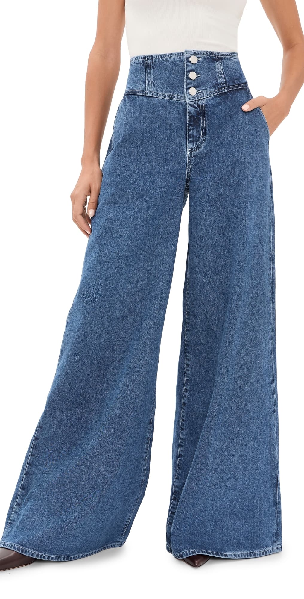L'AGENCE Sonja Corset Jeans Atlantis