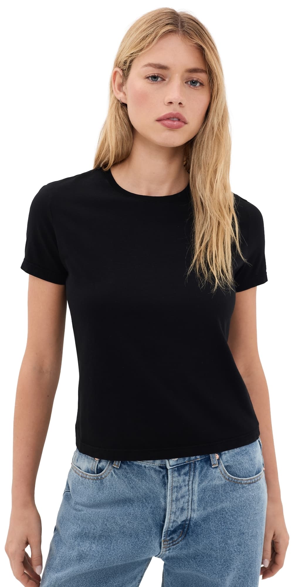 L'AGENCE Aileen Crew Neck Tee Black