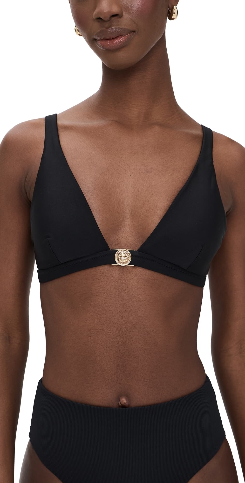 L'AGENCE Solid Lexie Bikini Top Black