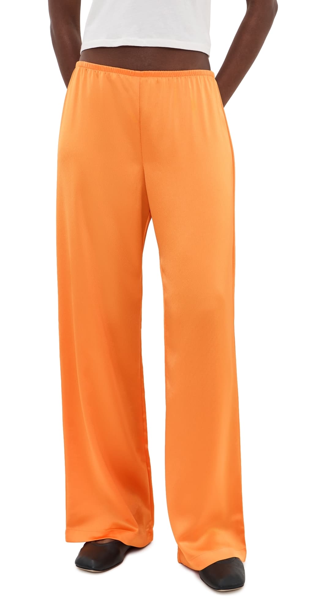 Leset Barb Wide Leg Pants Mandarine