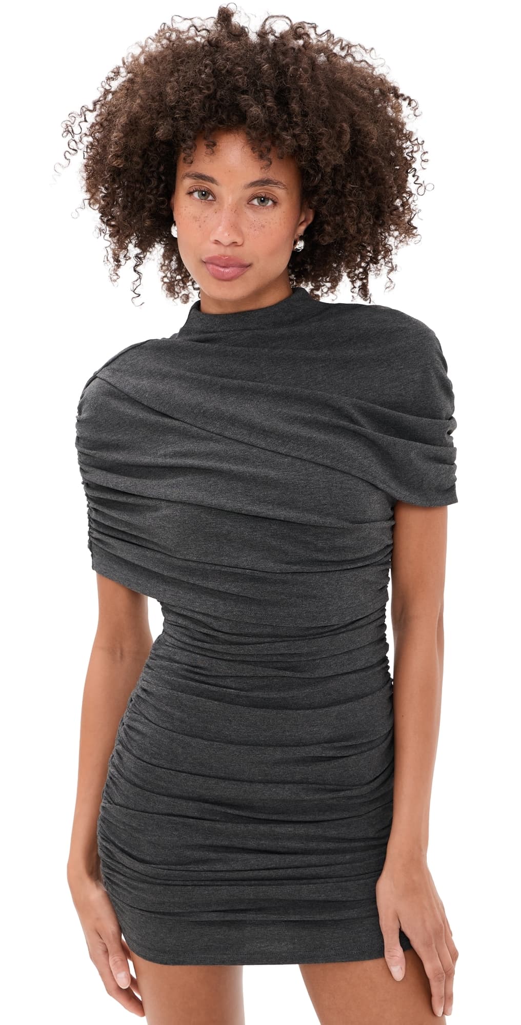 Line & Dot Debois Mini Dress Charcoal