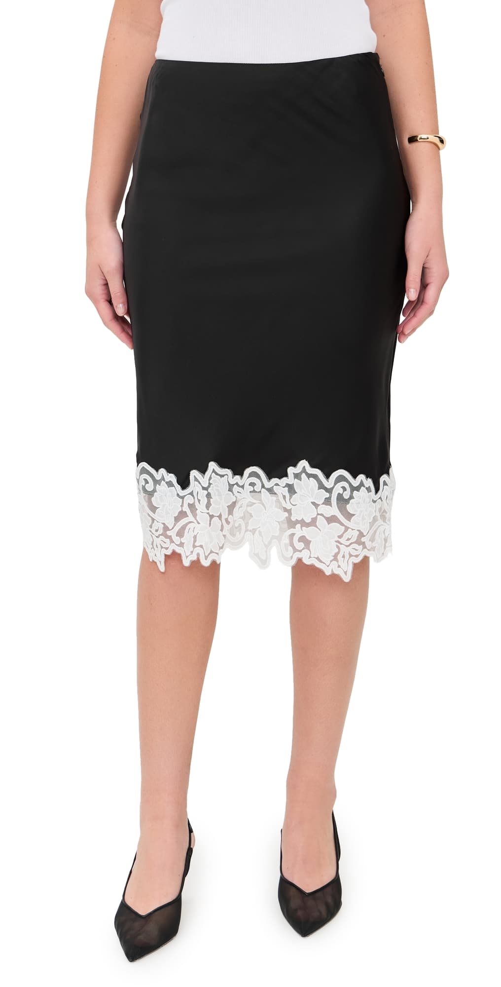 Lioness Anchored Midi Skirt Noir