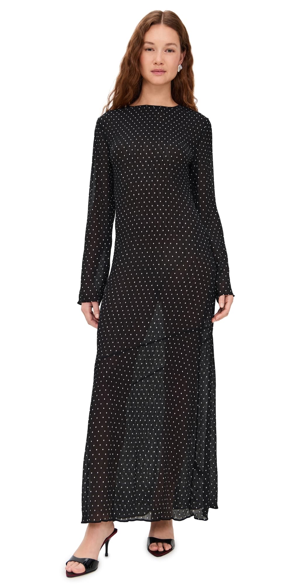 Lioness Haven Maxi Dress Noir Polka