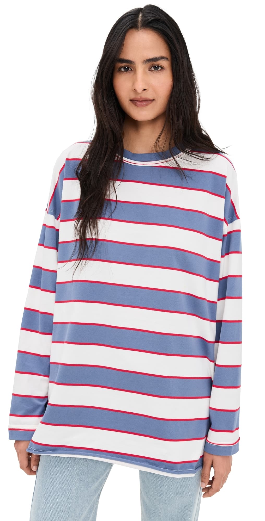 Lioness Horizon Long Sleeve Dusty Blue Stripe