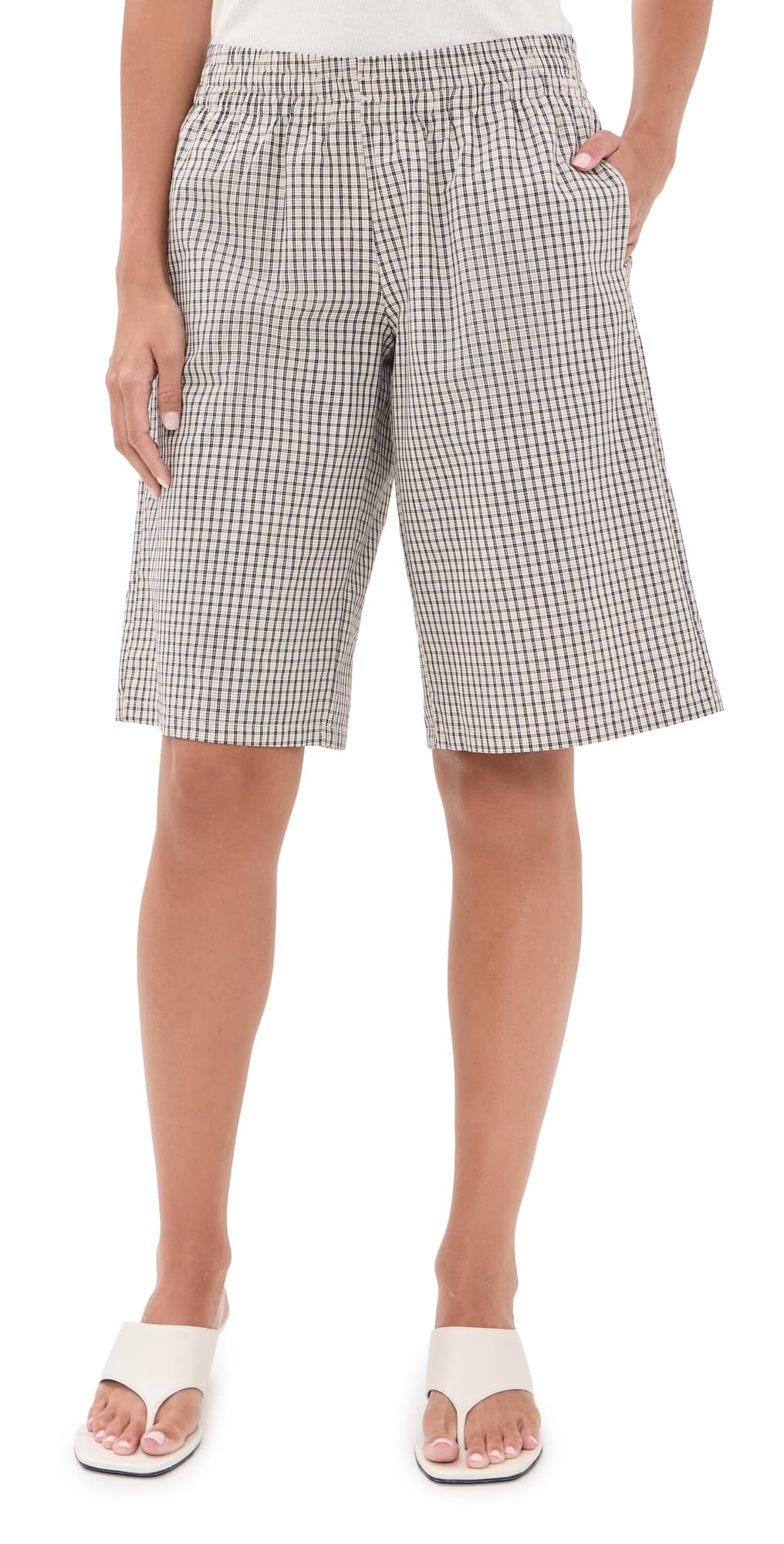 Lioness Sevigney Long Shorts Cream Check
