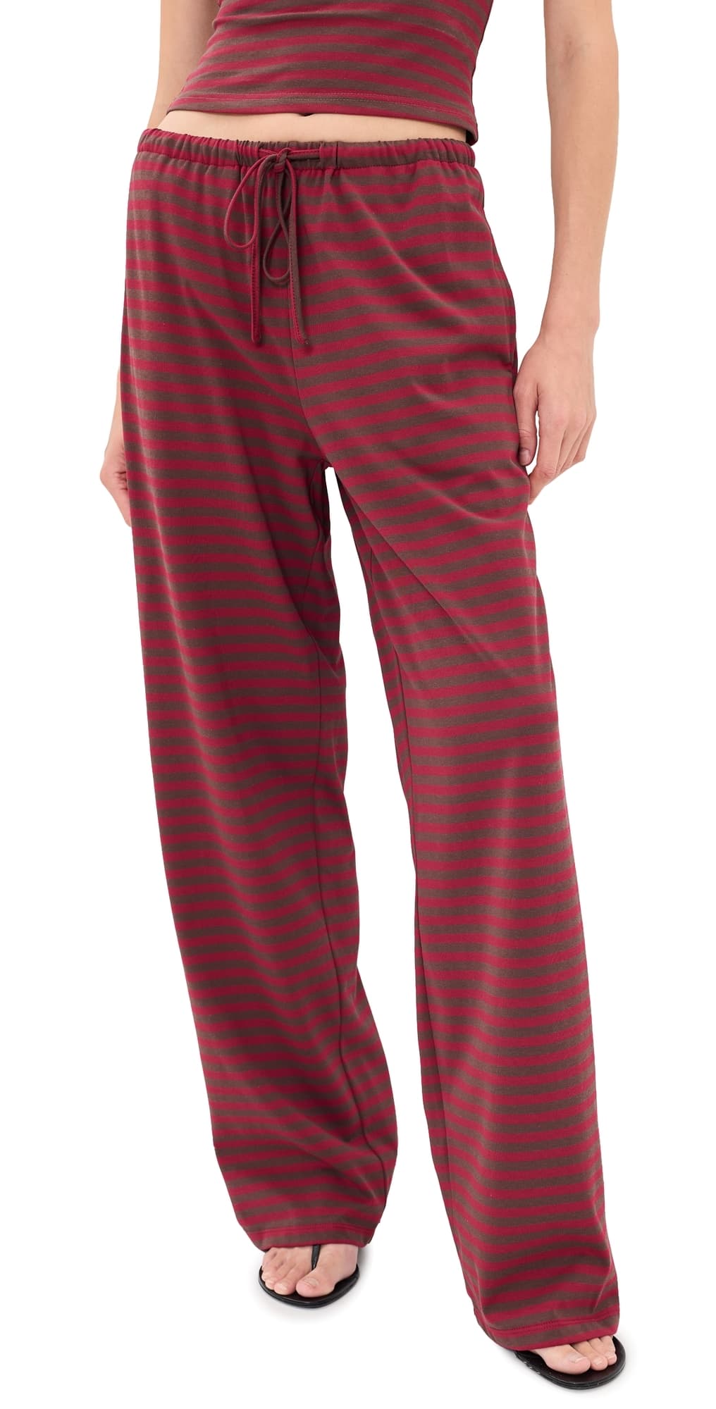 Lioness Bloom Pants Chocolate Wine Stripe