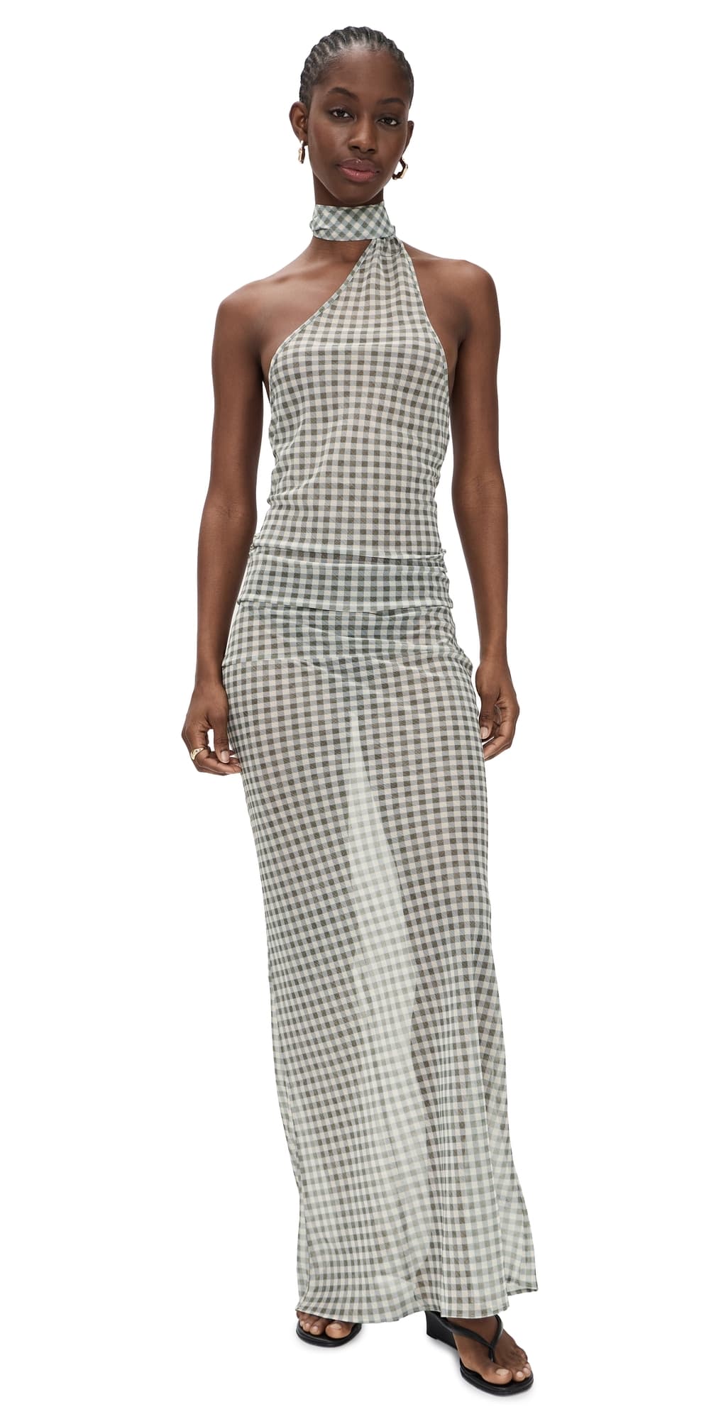 Lioness Lux Maxi Dress Sky Check