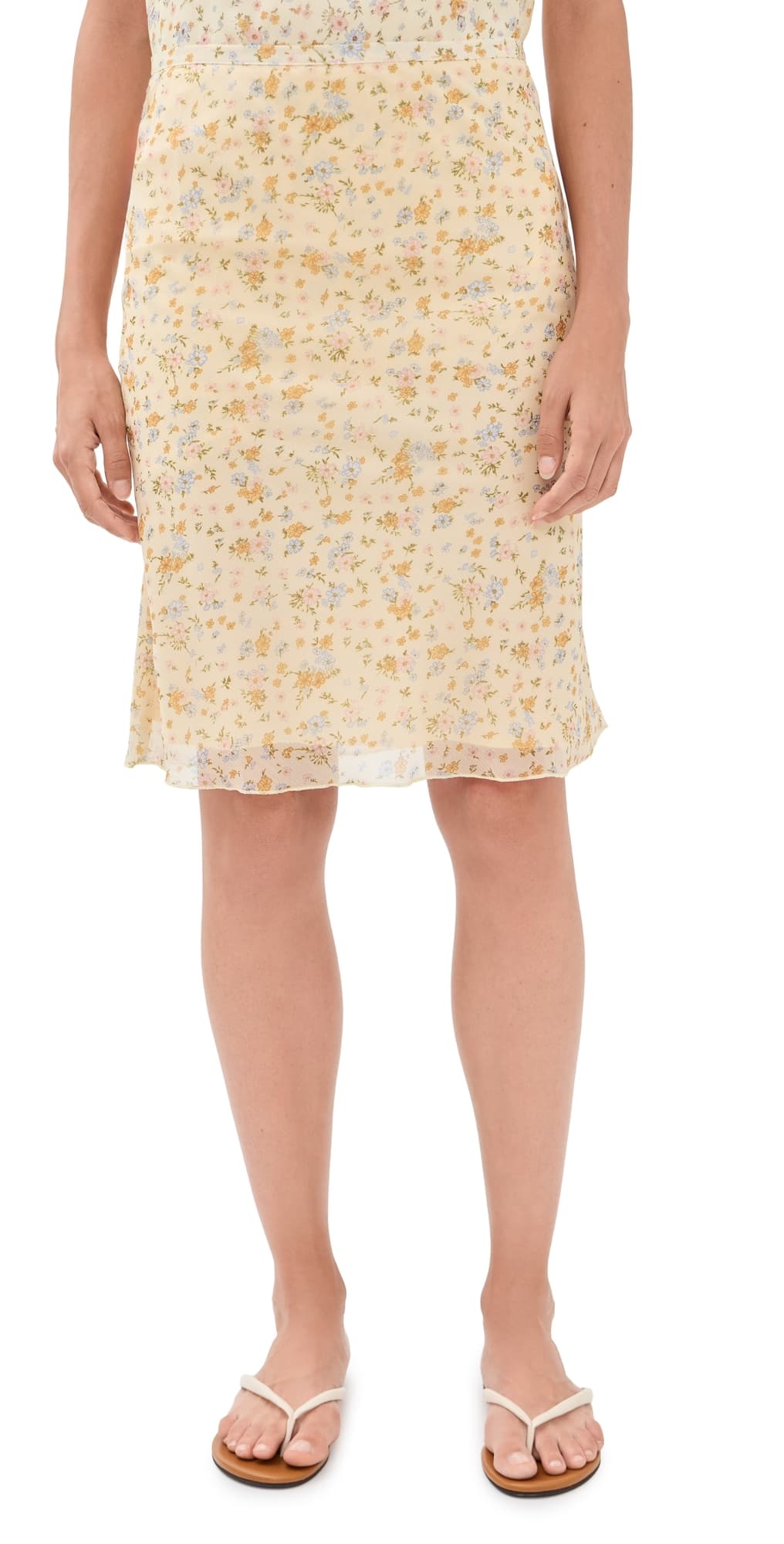 Lioness Shoreline Midi Skirt Beige