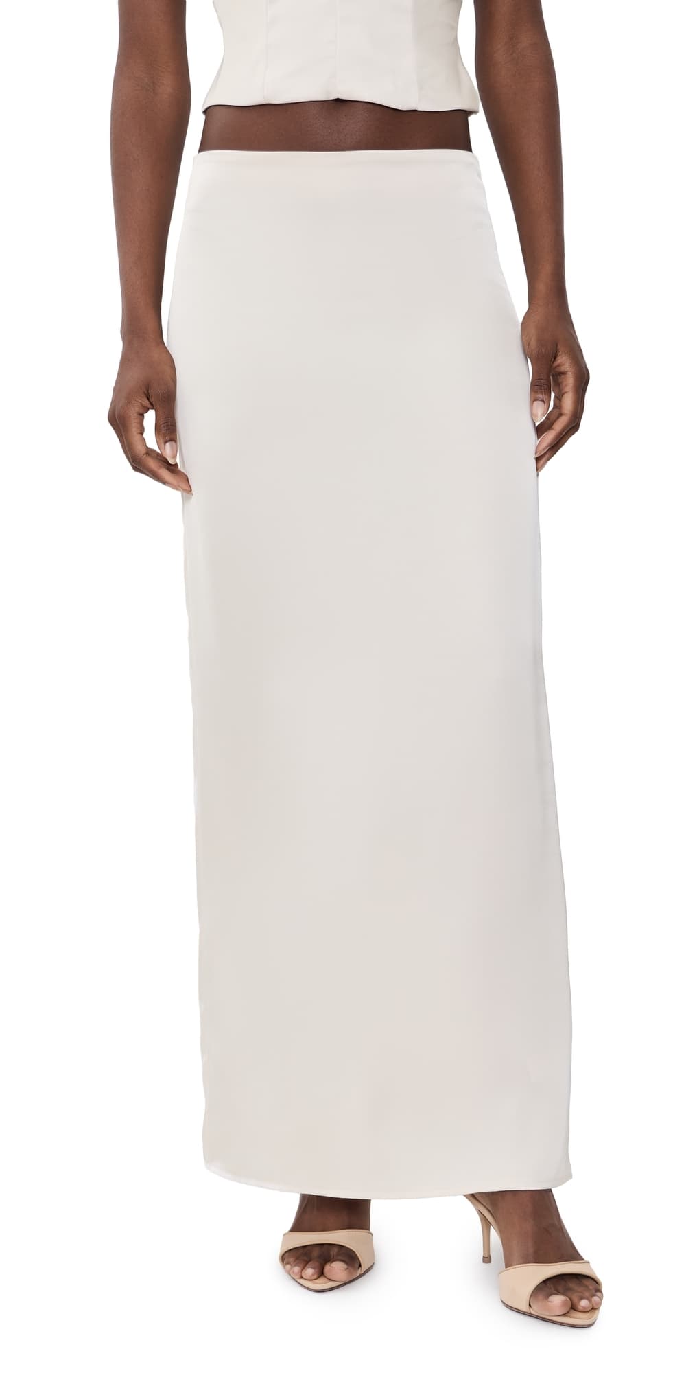 Lioness Front Row Maxi Skirt Cream