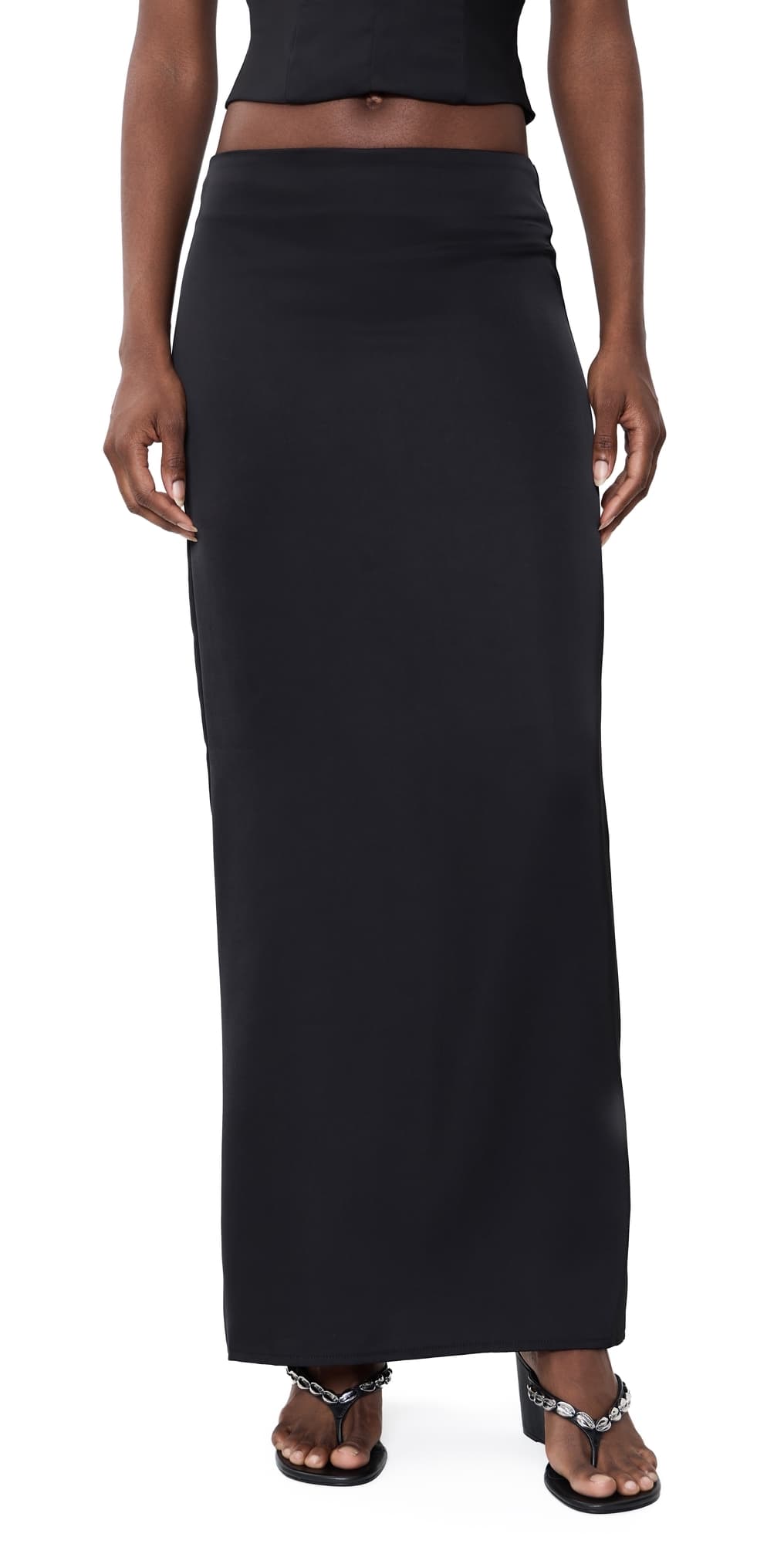 Lioness Front Row Maxi Skirt Noir