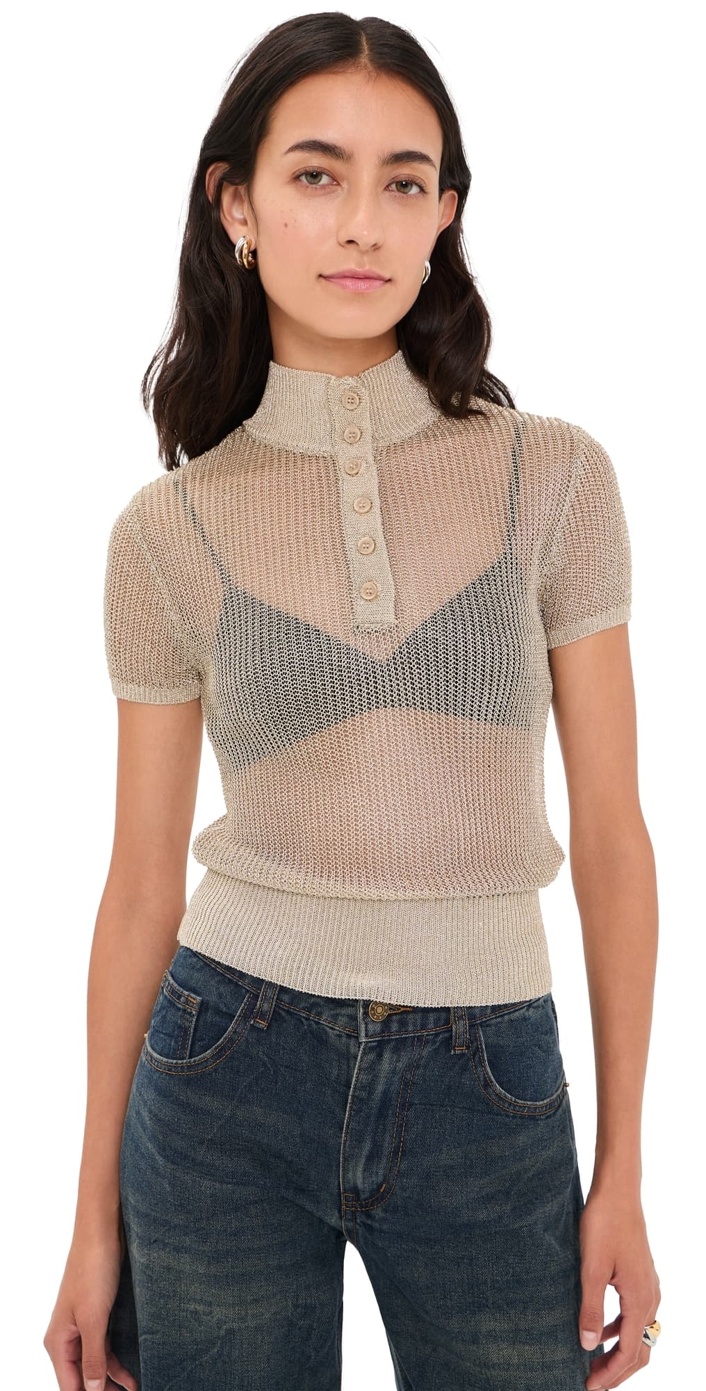 Lioness Matcha Knit Tee Gold