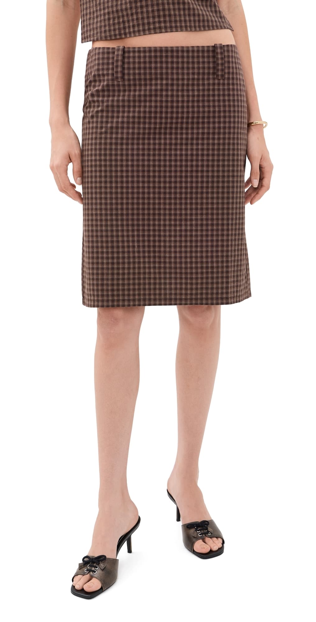 Lioness Play On Midi Skirt Chocolate