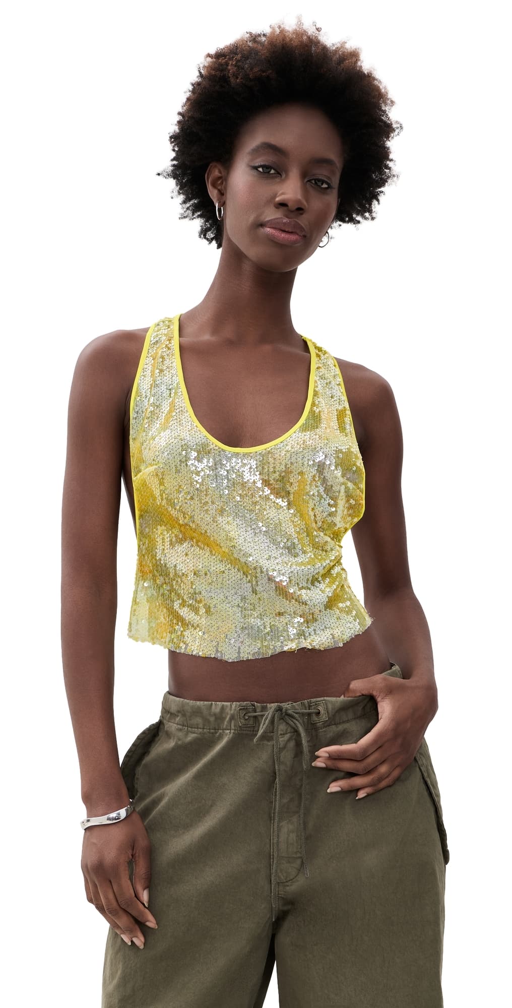 Lioness Bare Sequin Cami desert night leaf